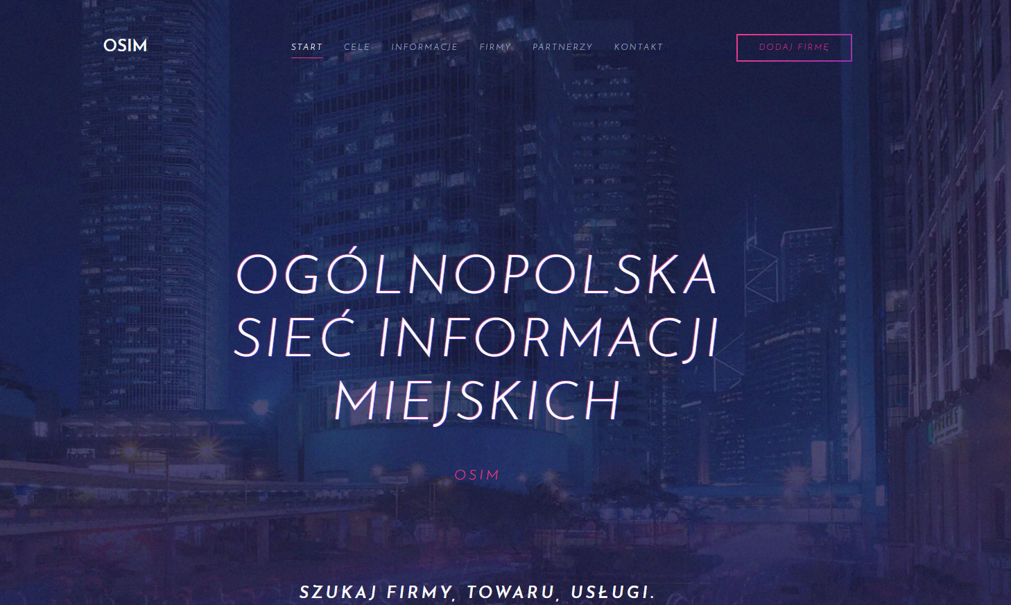 Zrzut ekranu strony startowej bloga osim.com.pl