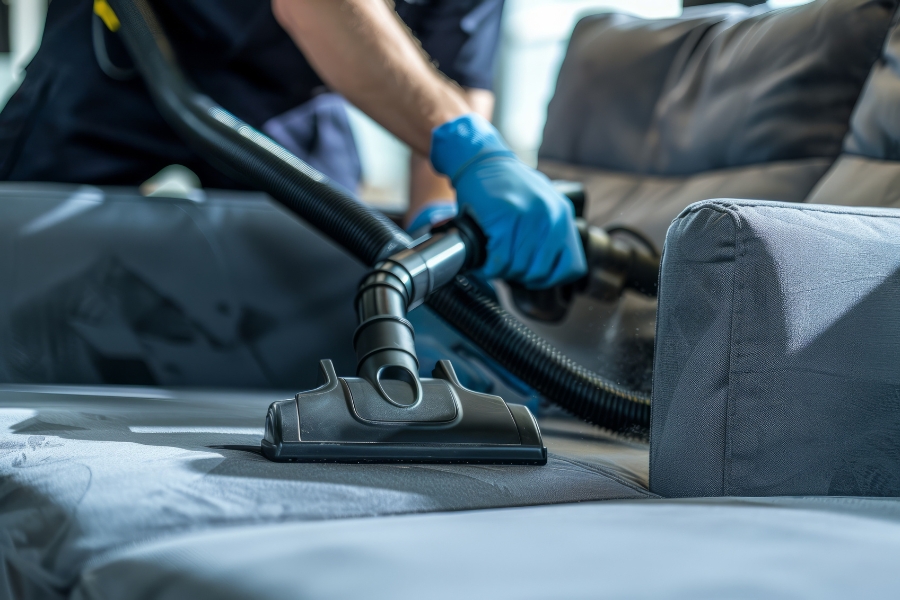 czyszczenie tapicerki kanapy odkurzaczem i pielęgnacja materiału